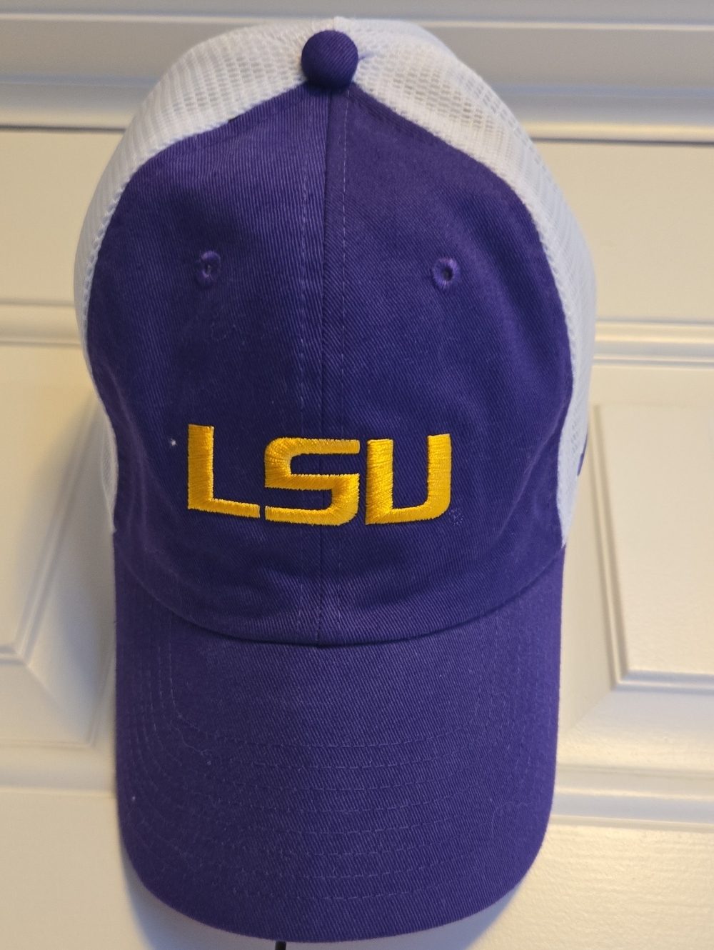 LSU Purple and White Mesh Baseball Cap by Nike